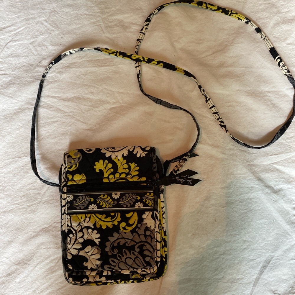 Vera Bradley Crossbody Bag Black and Yellow